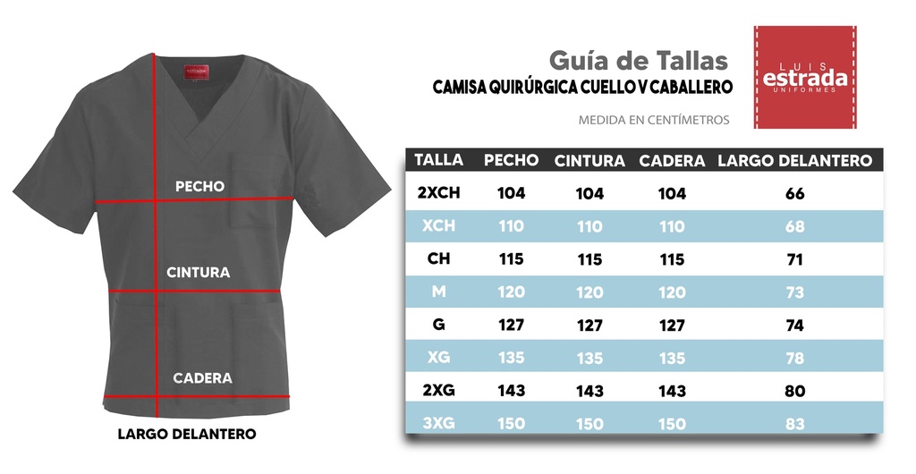TRAJE DE QUIRÓFANO CUELLO V CABALLERO VLP