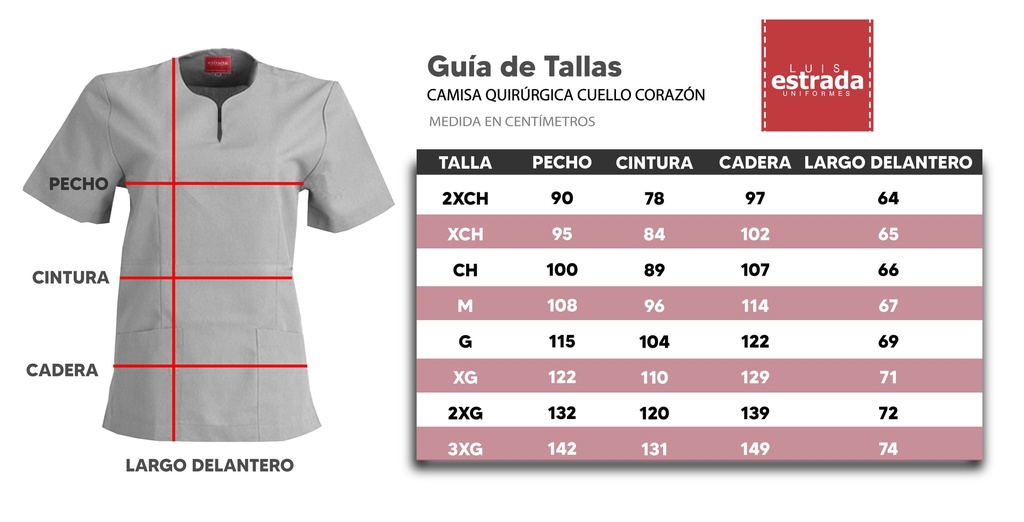 TRAJE DE QUIRÓFANO CUELLO CORAZÓN VLP