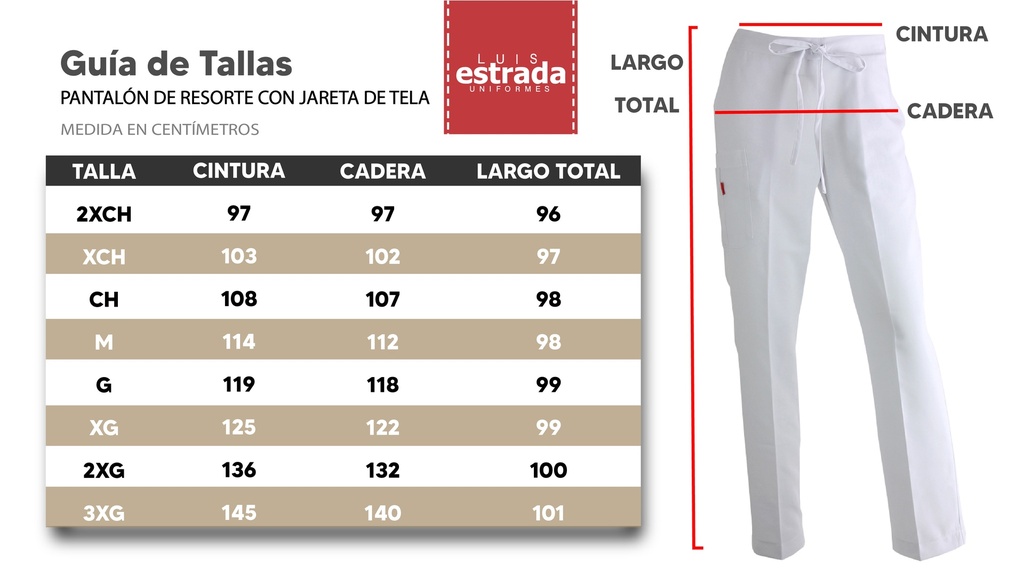 PANTALON RESORTE CON JARETA BLANCO TER CN