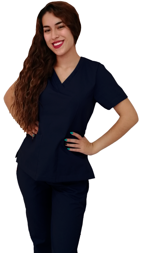 TRAJE DE QUIRÓFANO CRUZ ROJA DAMA FISIOTERAPIA CLINICO AZUL AMB