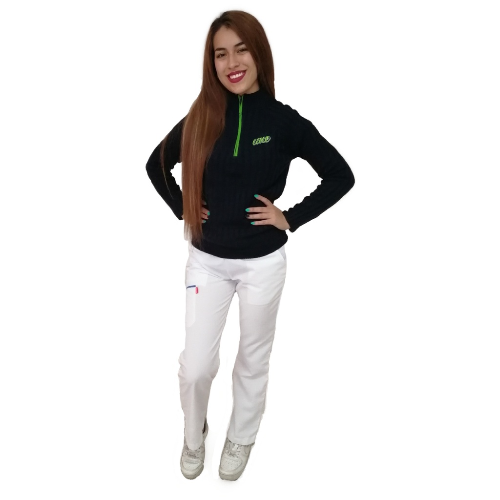 SUÉTER UNE FISIO Y NUTRI CERRADO CIERRE ALTO