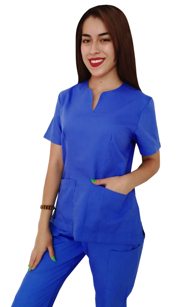 TRAJE DE QUIROFANO CRUZ ROJA DAMA 2023 (XXCH, AZUL COBALTO)