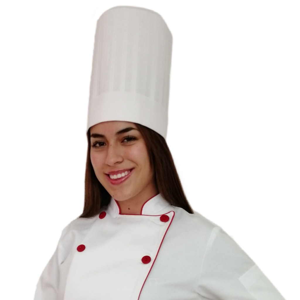 GORRO CHEF ALFORZADO BLANCO ATS