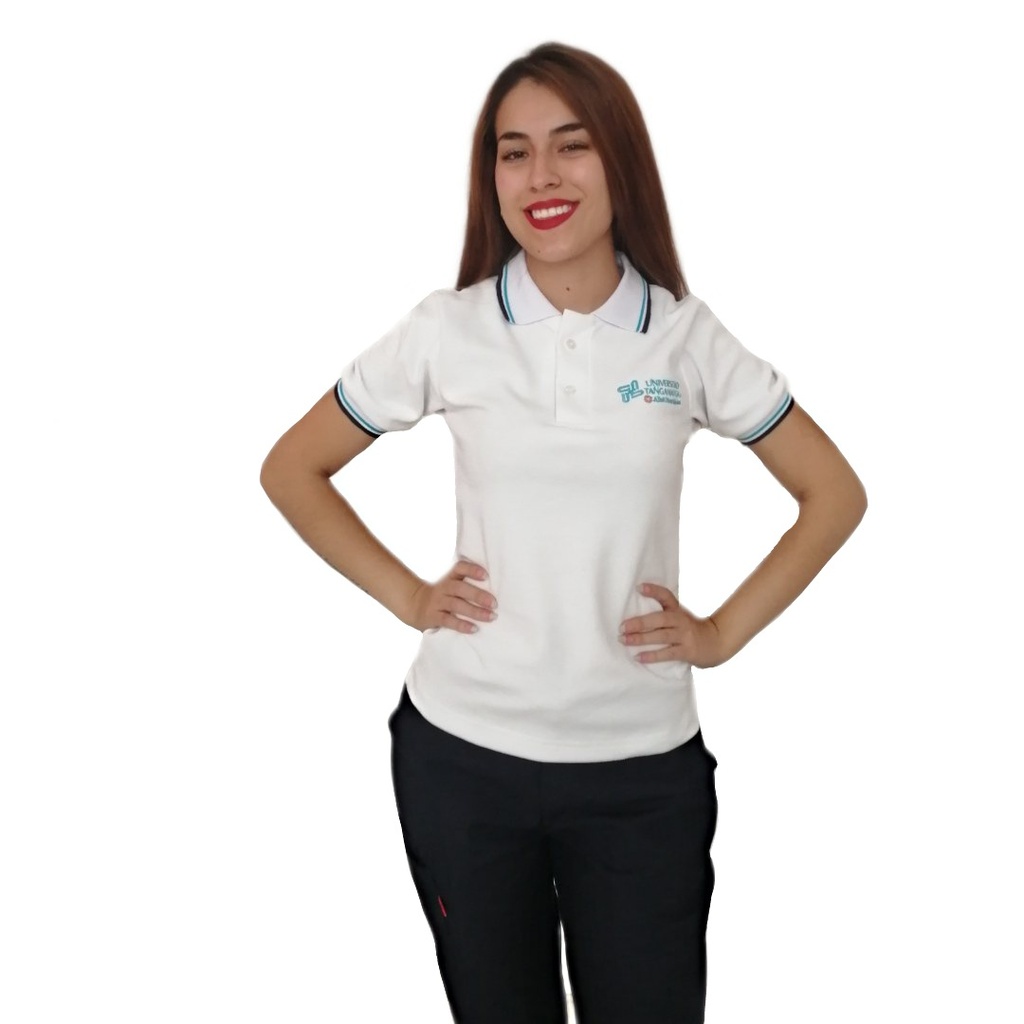 PLAYERA UTAN POLO DAMA VIVO TURQUESA CON LOGO PIQUE