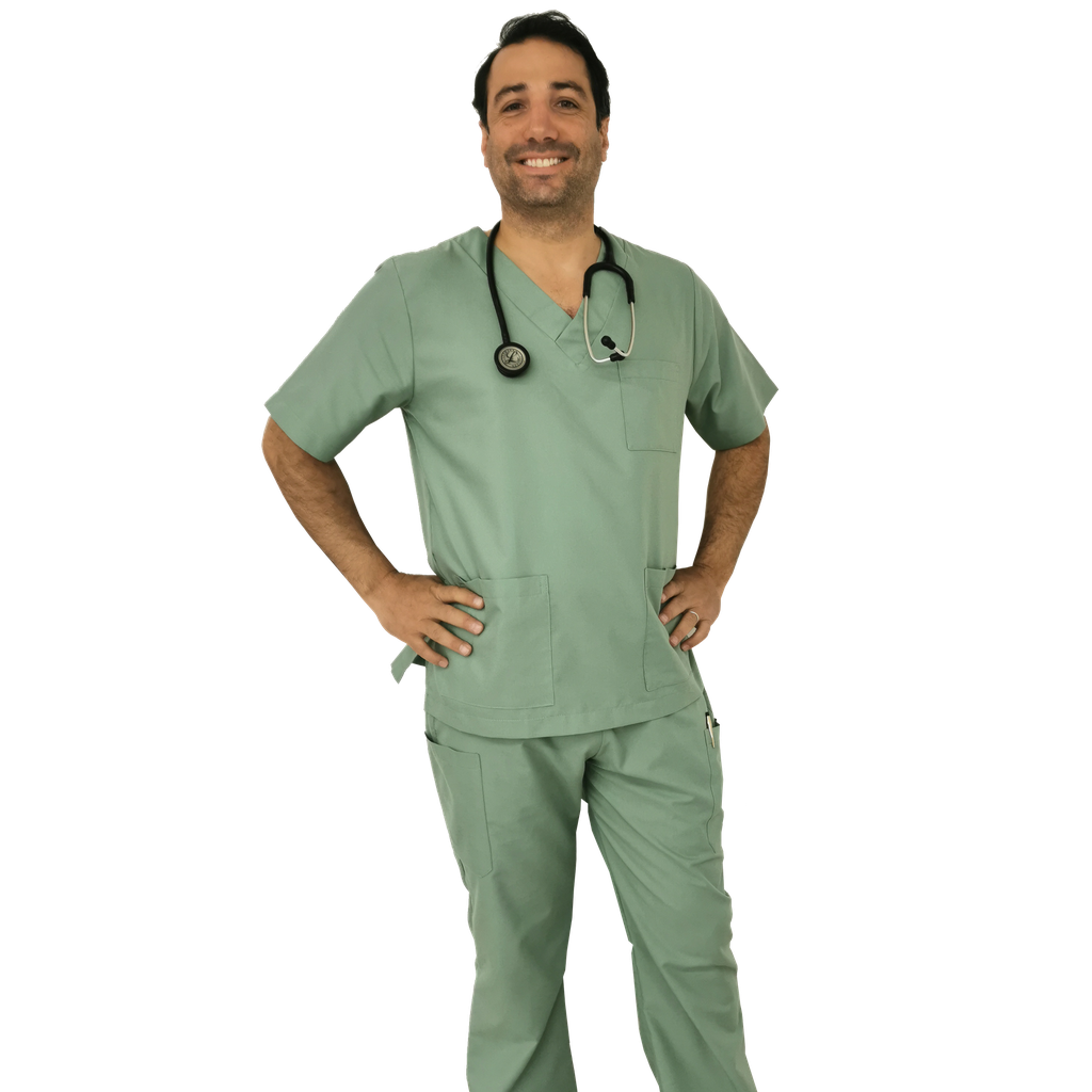 TRAJE DE QUIRÓFANO CUELLO V CABALLERO AMB