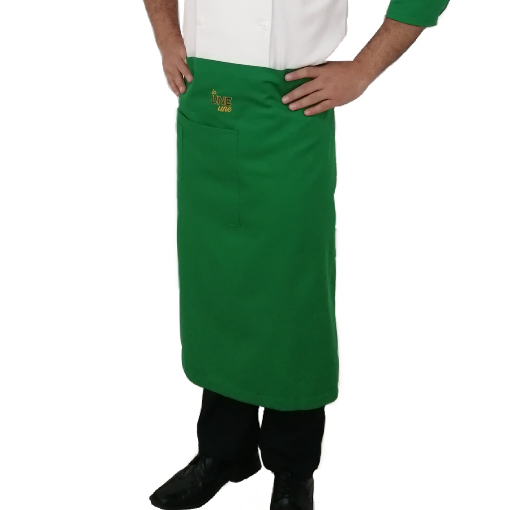 MANDIL CHEF UNE GASTRONOMIA DIARIO A LA CINTURA BOLSA AL FRENTE GAB