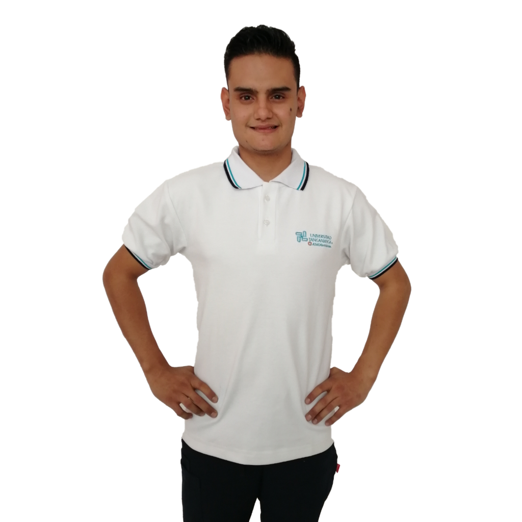 PLAYERA UTAN POLO CAB VIVO TURQUESA CON LOGO PIQUE