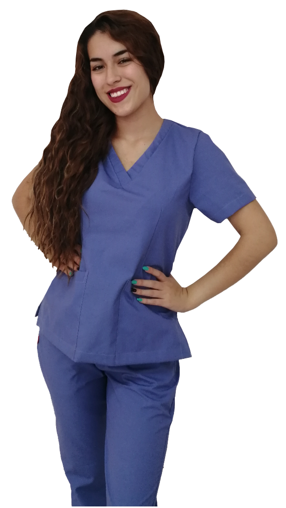 TRAJE DE QUIRÓFANO CRUZ ROJA DAMA FISIOTERAPIA CLINICO AZUL AMB