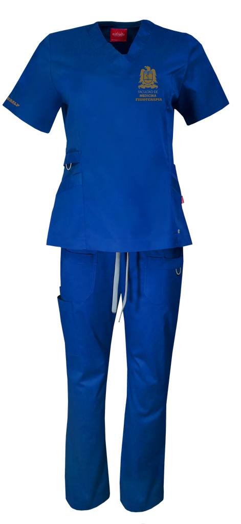 UNIFORME QUIRURGICO PRACTICAS UASLP FISIOTERAPIA DAMA CON LOGOS