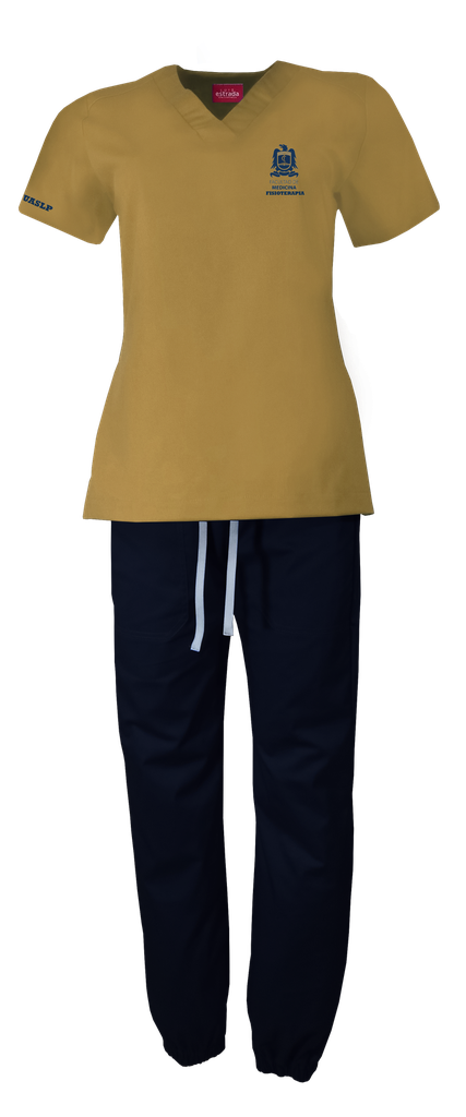 CAMISA UNIFORME CLINICO FISIOTERAPIA UASLP DAMA CON LOGOS