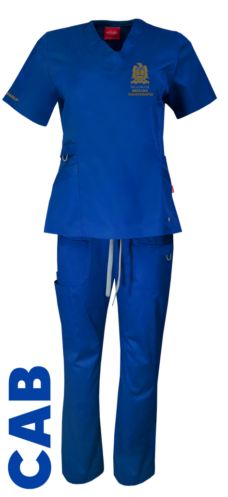 UNIFORME QUIRURGICO PRACTICAS UASLP FISIOTERAPIA CAB CON LOGOS