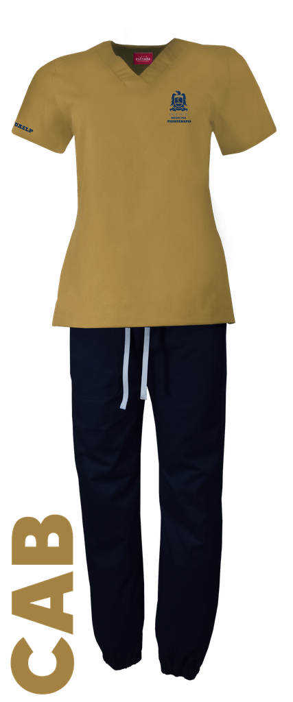 CAMISA UNIFORME CLINICO FISIOTERAPIA UASLP CAB CON LOGOS