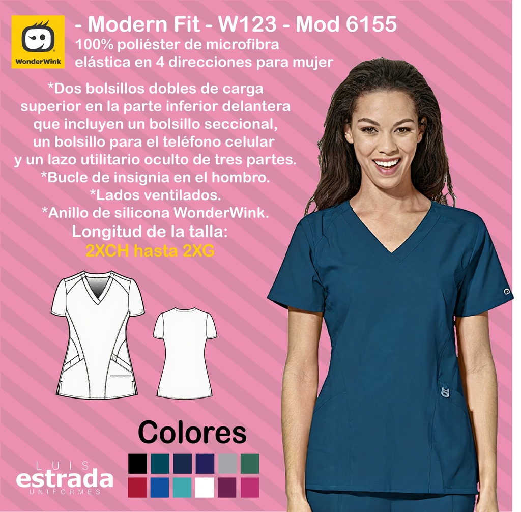 TRAJE DE QUIROFANO WONDERWINK DAMA W123